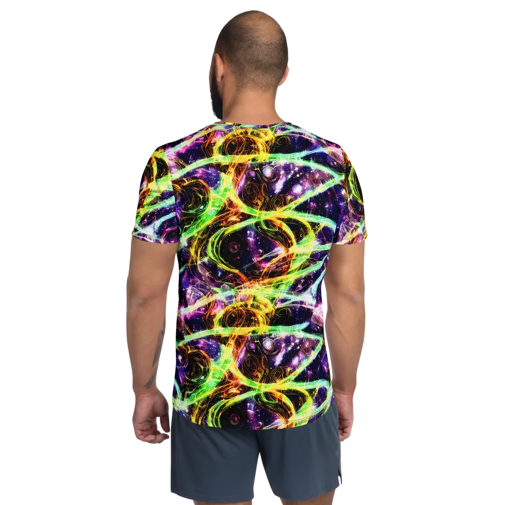 Prismatic Gravity on Men's Athletic T-Shirt — Back