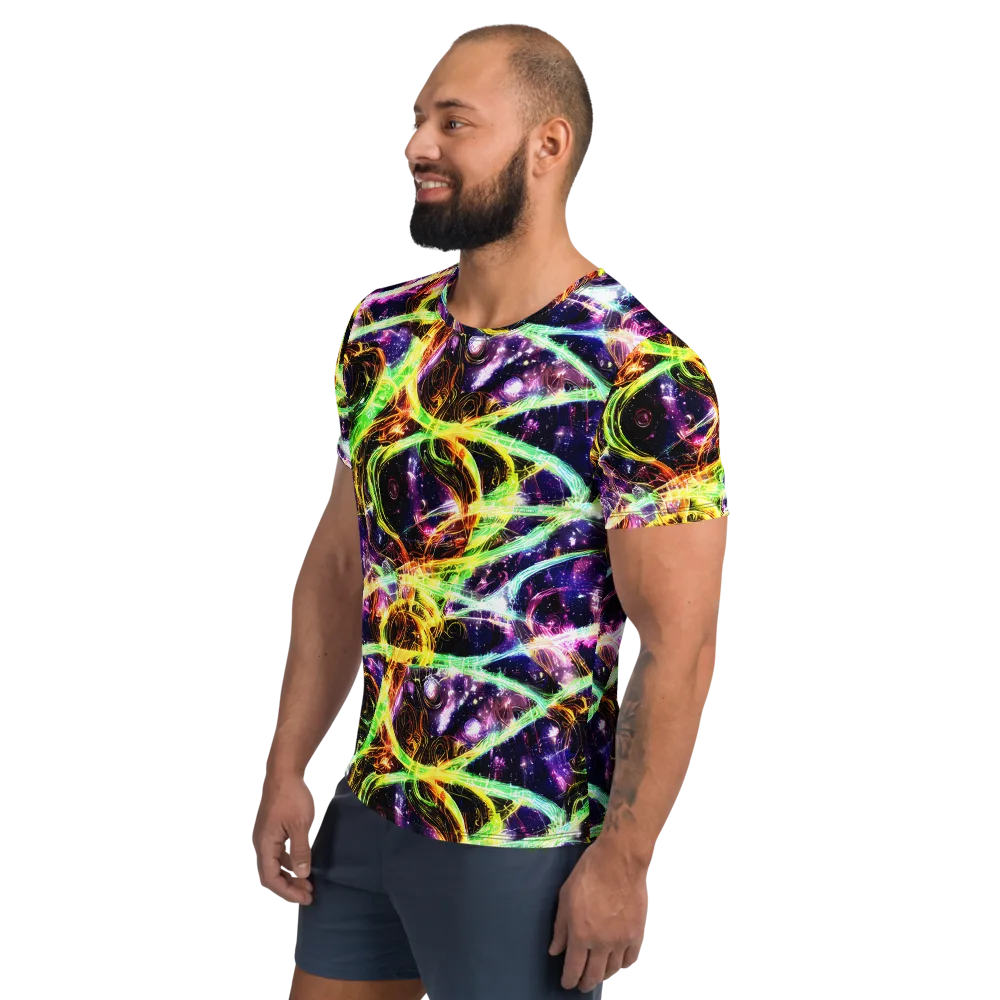 Prismatic Gravity on Men's Athletic T-Shirt — Left
