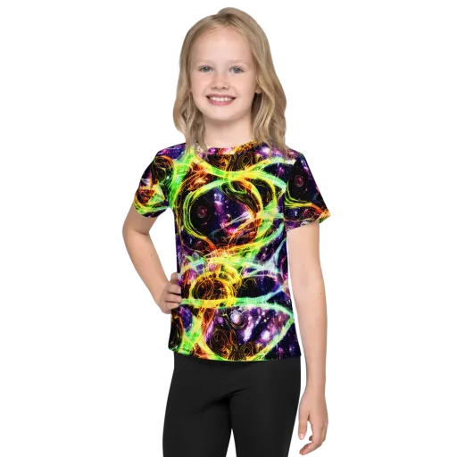 Prismatic Gravity on a Kids Crew Neck T-Shirt