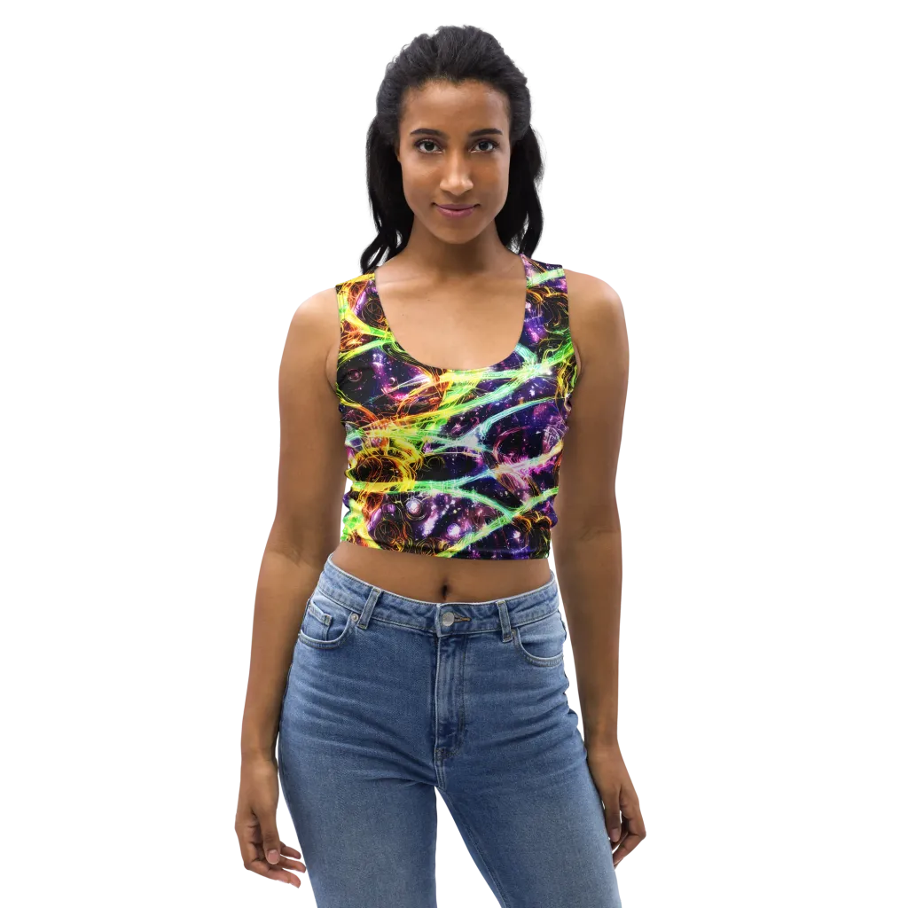 Prismatic Gravity on Crop Top — Front