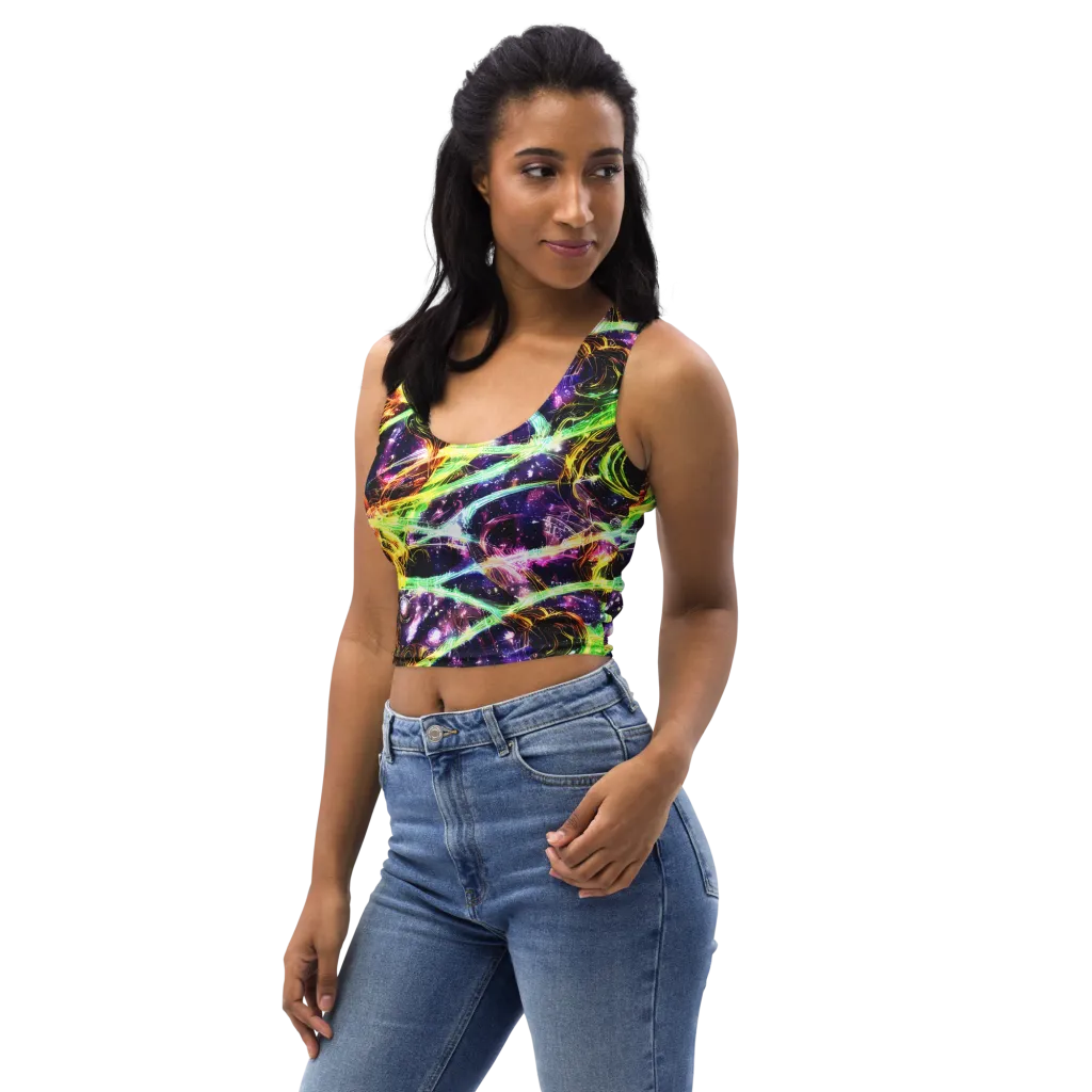 Prismatic Gravity on Crop Top — Left Front