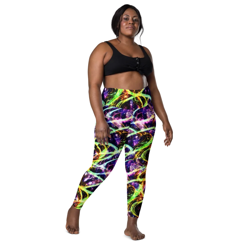 Prismatic Gravity on Leggings with Pockets — Front