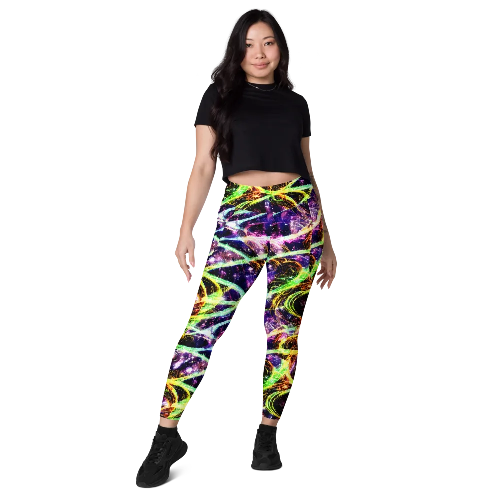 Prismatic Gravity on Leggings with Pockets — Front