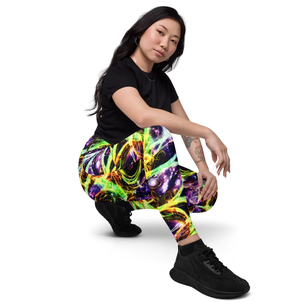 Prismatic Gravity on Leggings with Pockets — Right Front