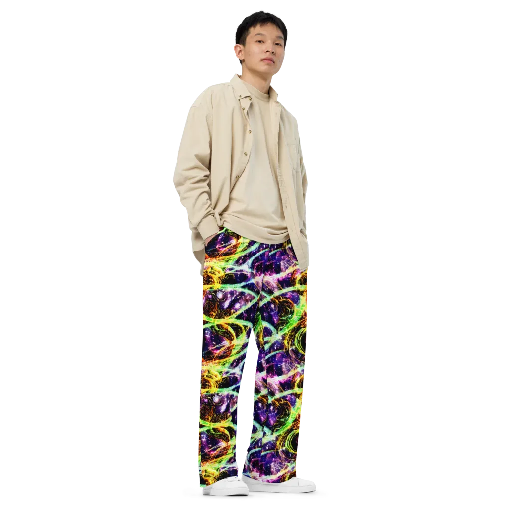 Prismatic Gravity on Wide-Leg Pants — Right Front