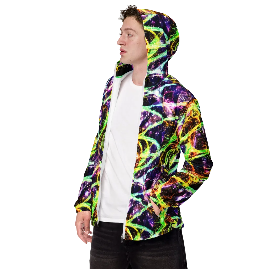 Prismatic Gravity on Men's Windbreaker — Left Front