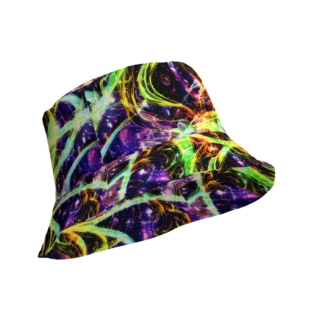 Prismatic Gravity on Reversible Bucket Hat — Product details Outside
