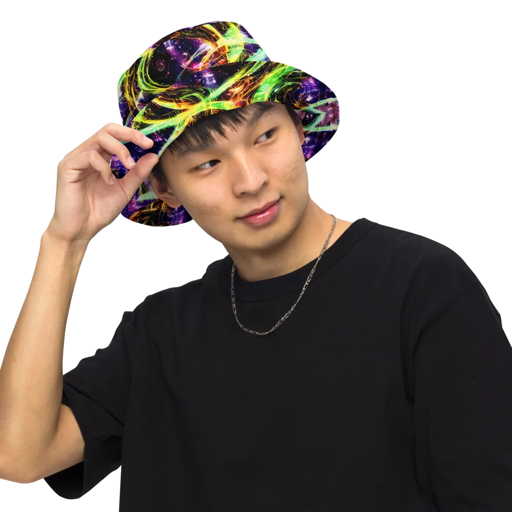 Prismatic Gravity on Reversible Bucket Hat — Front Inside