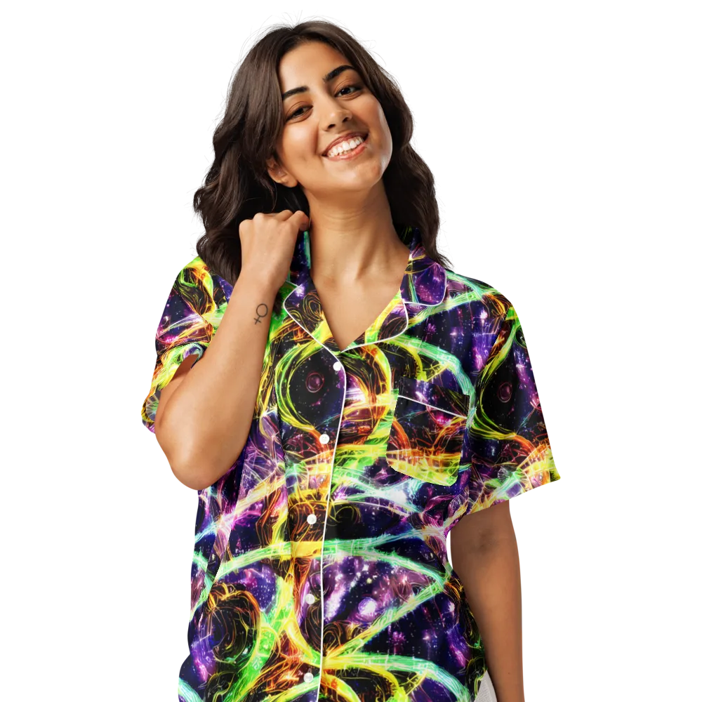 Prismatic Gravity on Women's Short Sleeve Pajama Top — Front