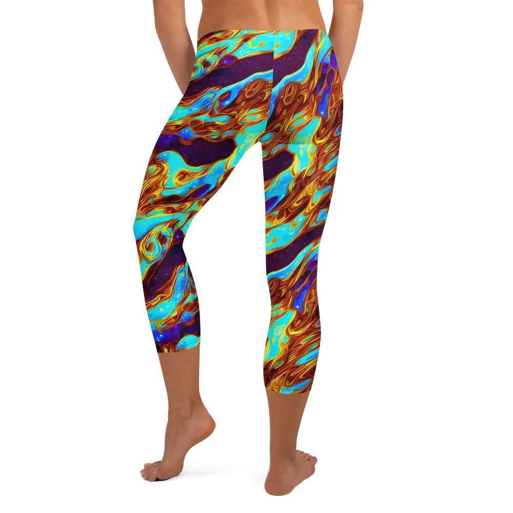 Liquid Supernova on Capri Leggings — Back