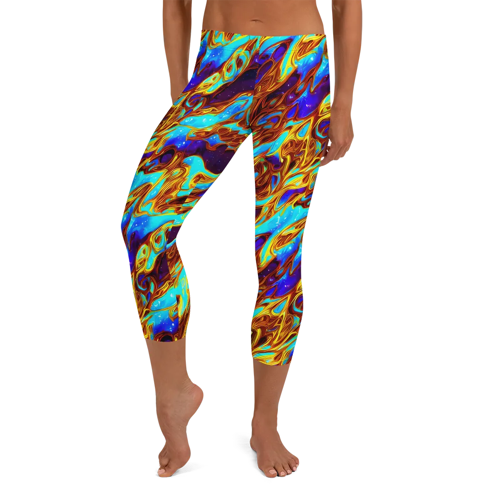 Liquid Supernova on Capri Leggings — Front