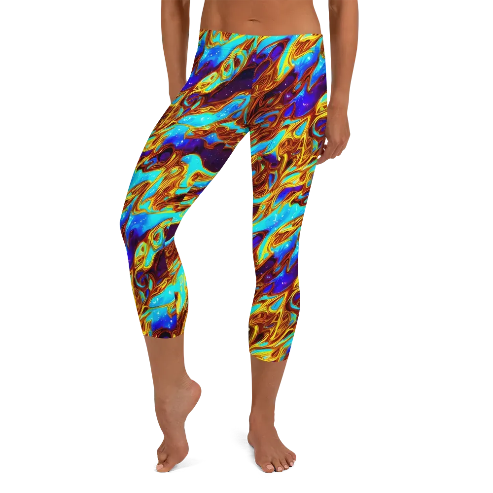 Liquid Supernova on Capri Leggings — Front