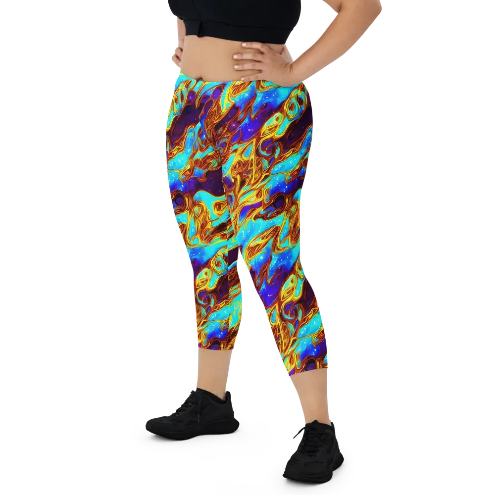 Liquid Supernova on Capri Leggings — Front