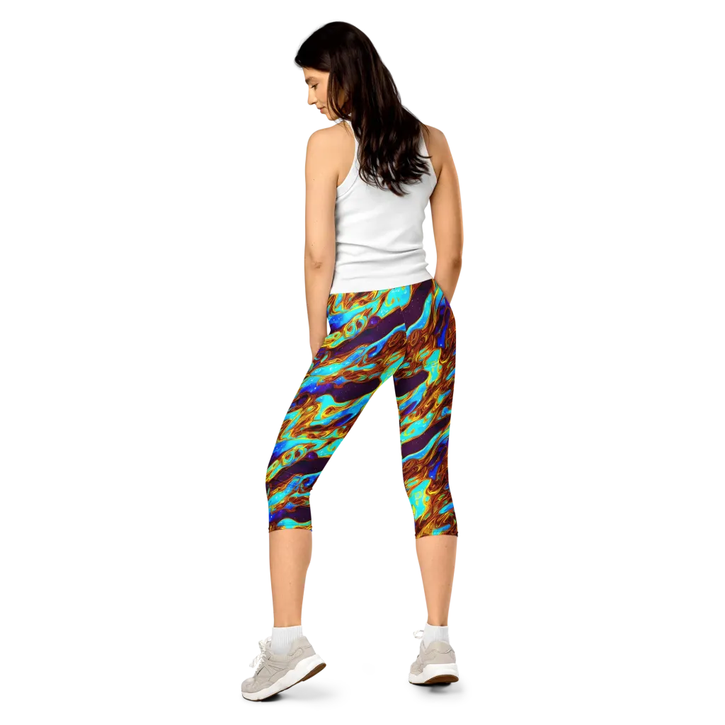 Liquid Supernova on Capri Leggings — Back