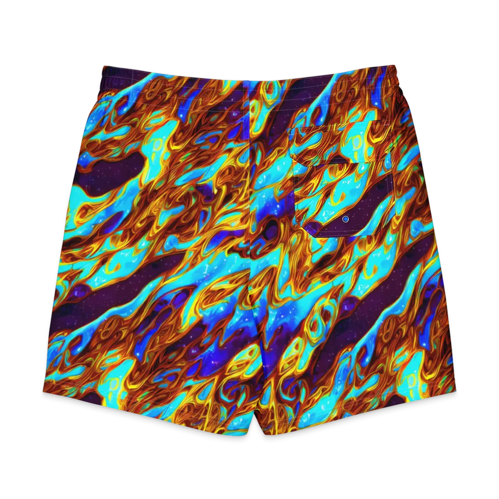 Liquid Supernova on Men's Board Shorts — Back