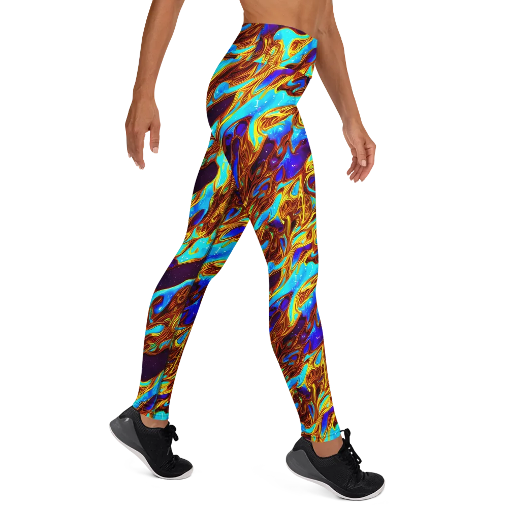 Liquid Supernova on Yoga Leggings — Right
