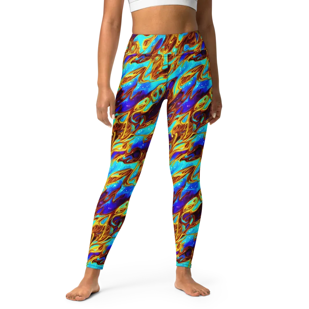 Liquid Supernova on Yoga Leggings — Front