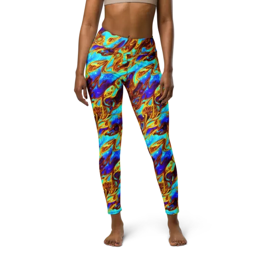 Liquid Supernova on a Yoga Leggings