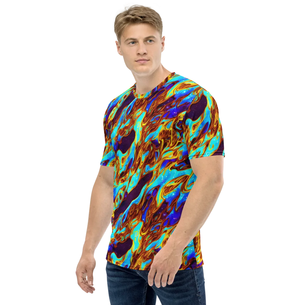 Liquid Supernova on Men's Crew Neck T-Shirt — Left