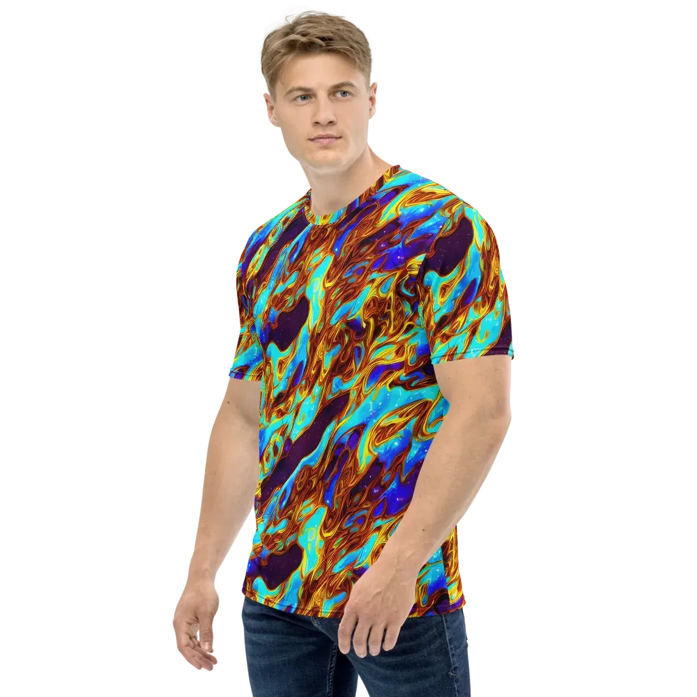 Liquid Supernova on Men's Crew Neck T-Shirt — Left
