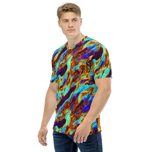 Liquid Supernova on a Men's Crew Neck T-Shirt