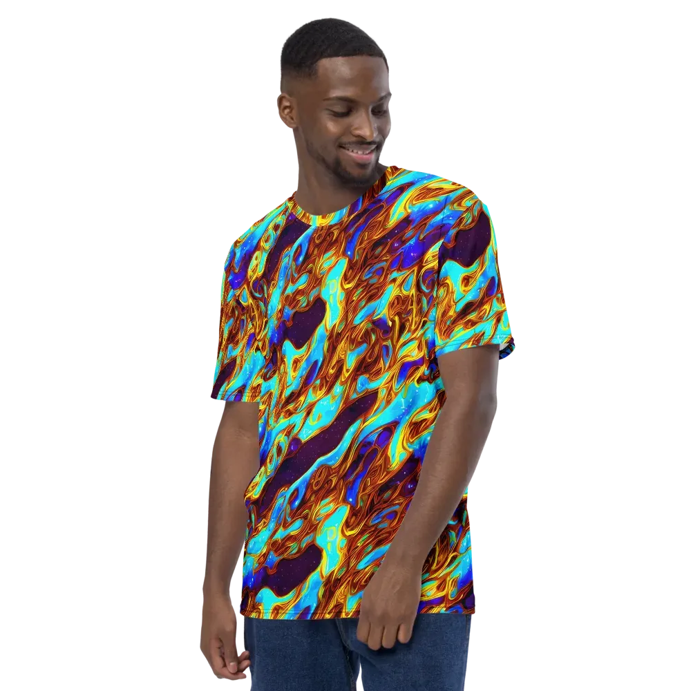 Liquid Supernova on Men's Crew Neck T-Shirt — Left