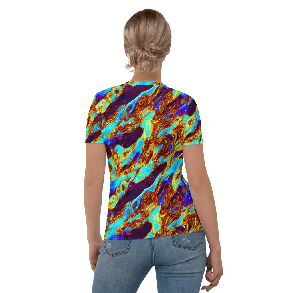 Liquid Supernova on Women's Crew Neck T-Shirt — Back