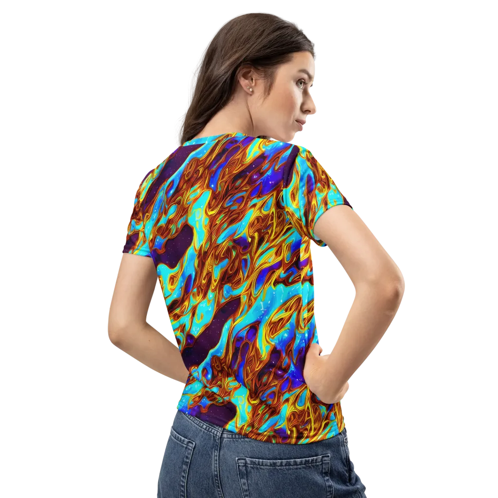 Liquid Supernova on Women's Crew Neck T-Shirt — Back