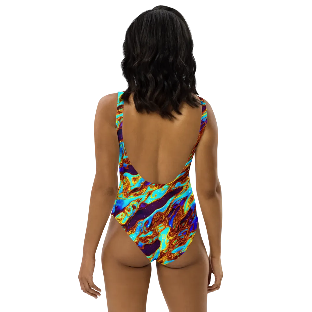 Liquid Supernova on One-Piece Swimsuit — Back