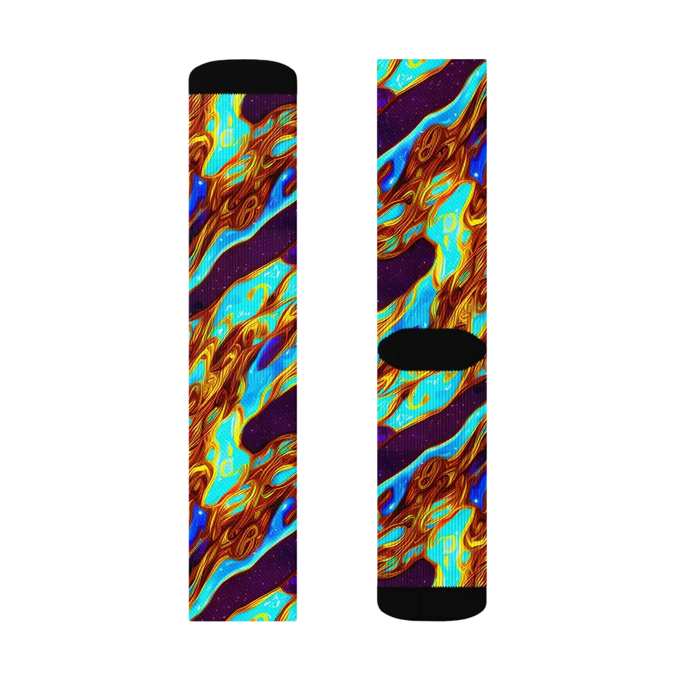Liquid Supernova on Socks — Left Sock