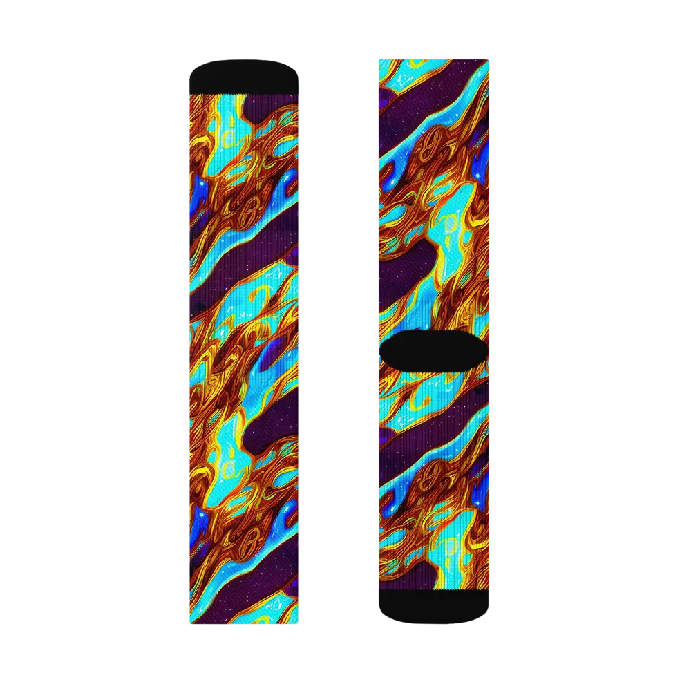 Liquid Supernova on Socks — Right Sock