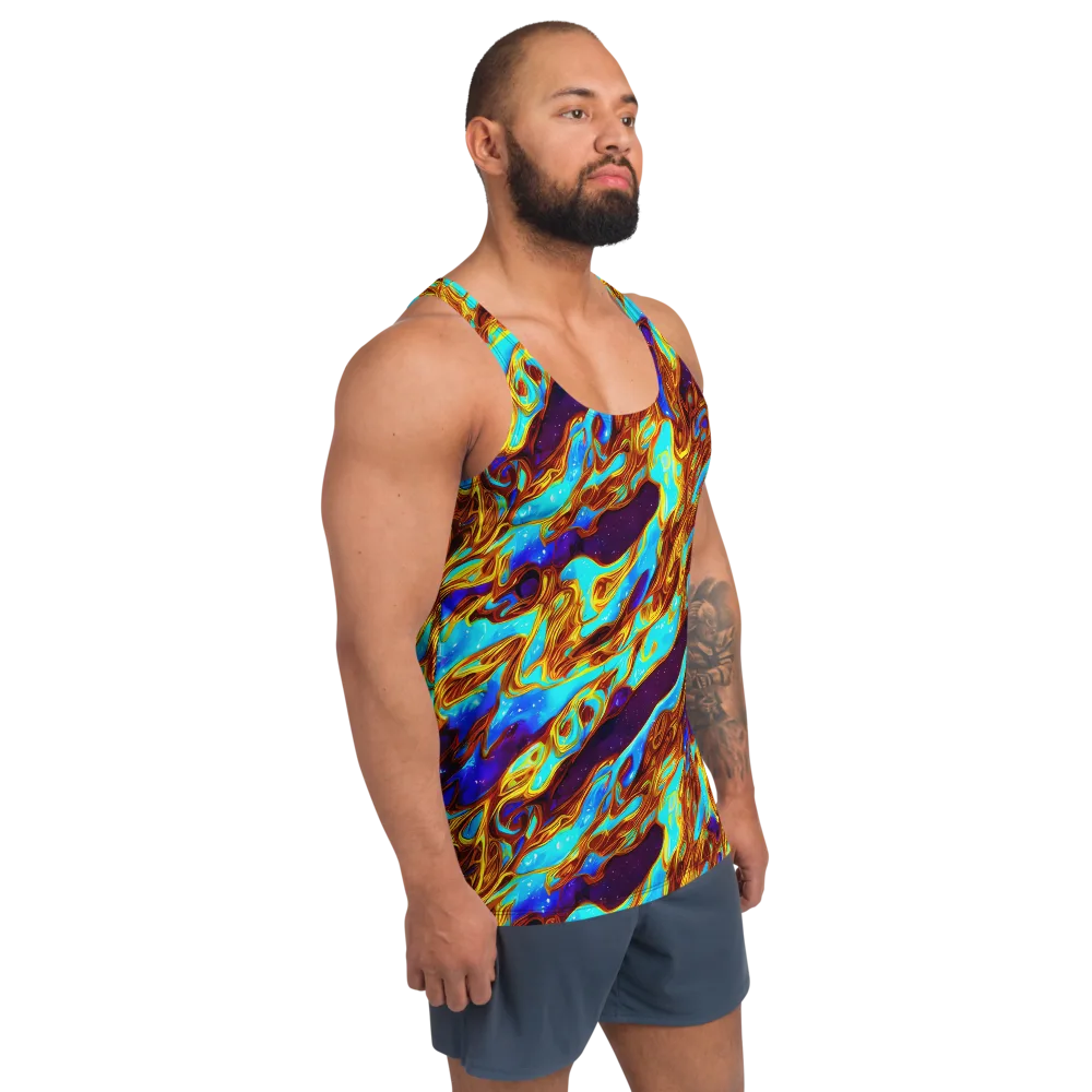 Liquid Supernova on Men's Tank Top — Right Front