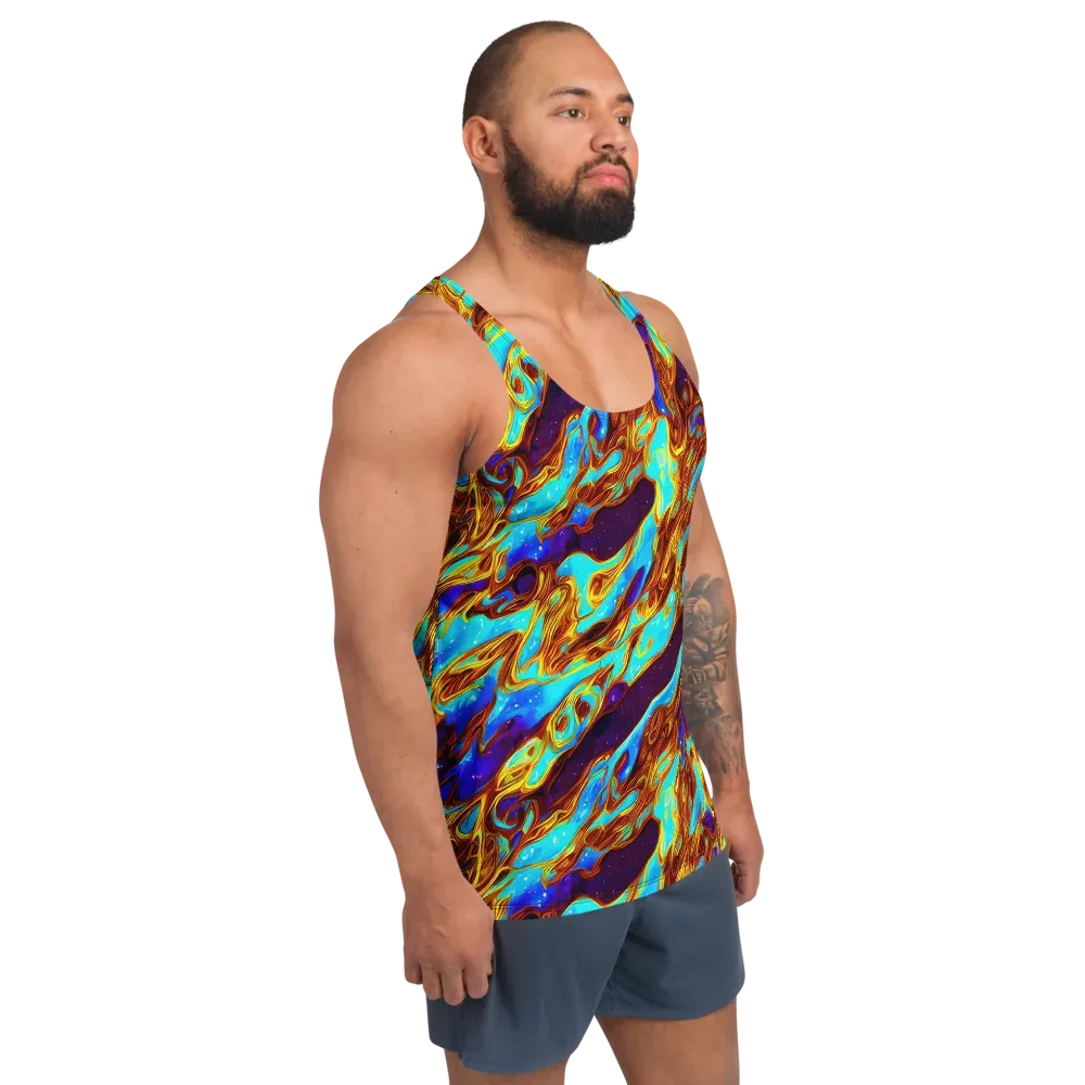 Liquid Supernova on Men's Tank Top — Right Front