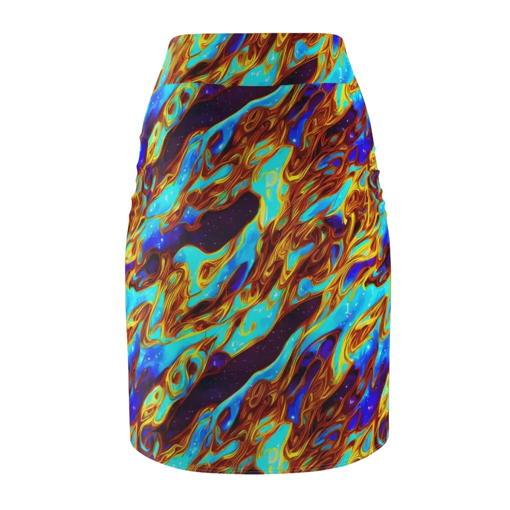Liquid Supernova on Pencil Skirt — Back