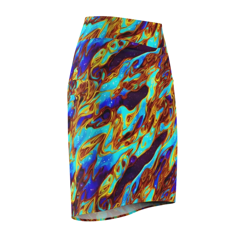 Liquid Supernova on Pencil Skirt — Front Side