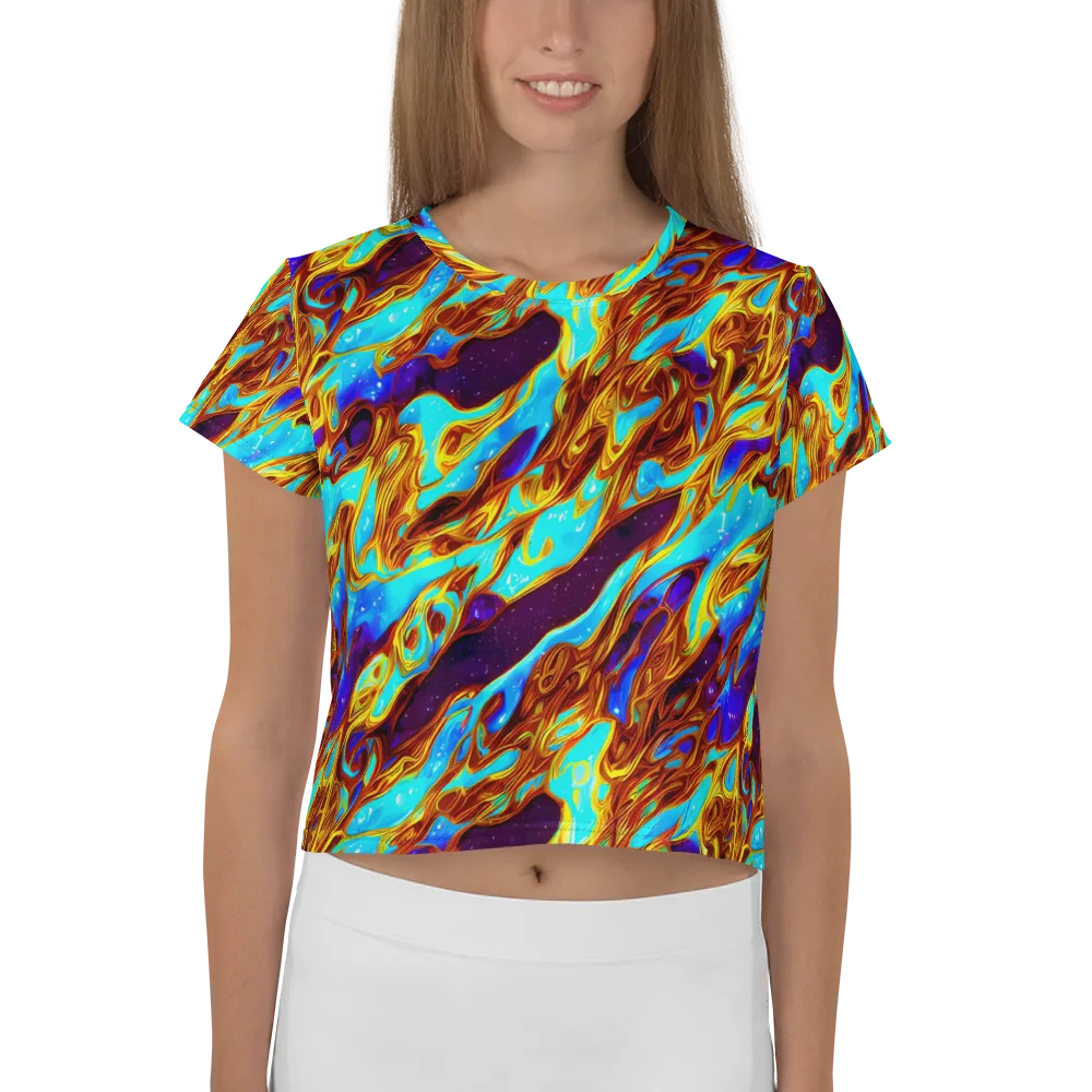 Liquid Supernova on Crop Tee — Front
