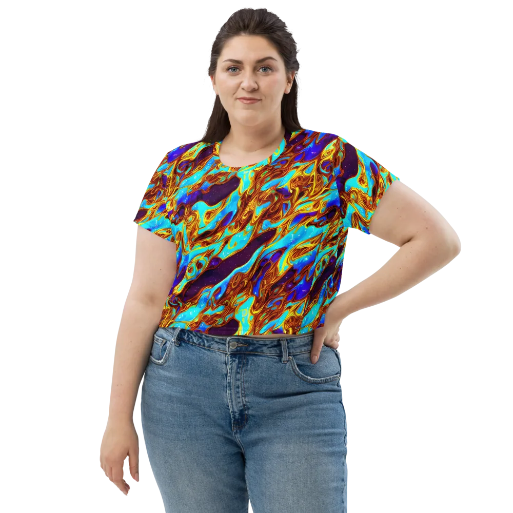 Liquid Supernova on Crop Tee — Front