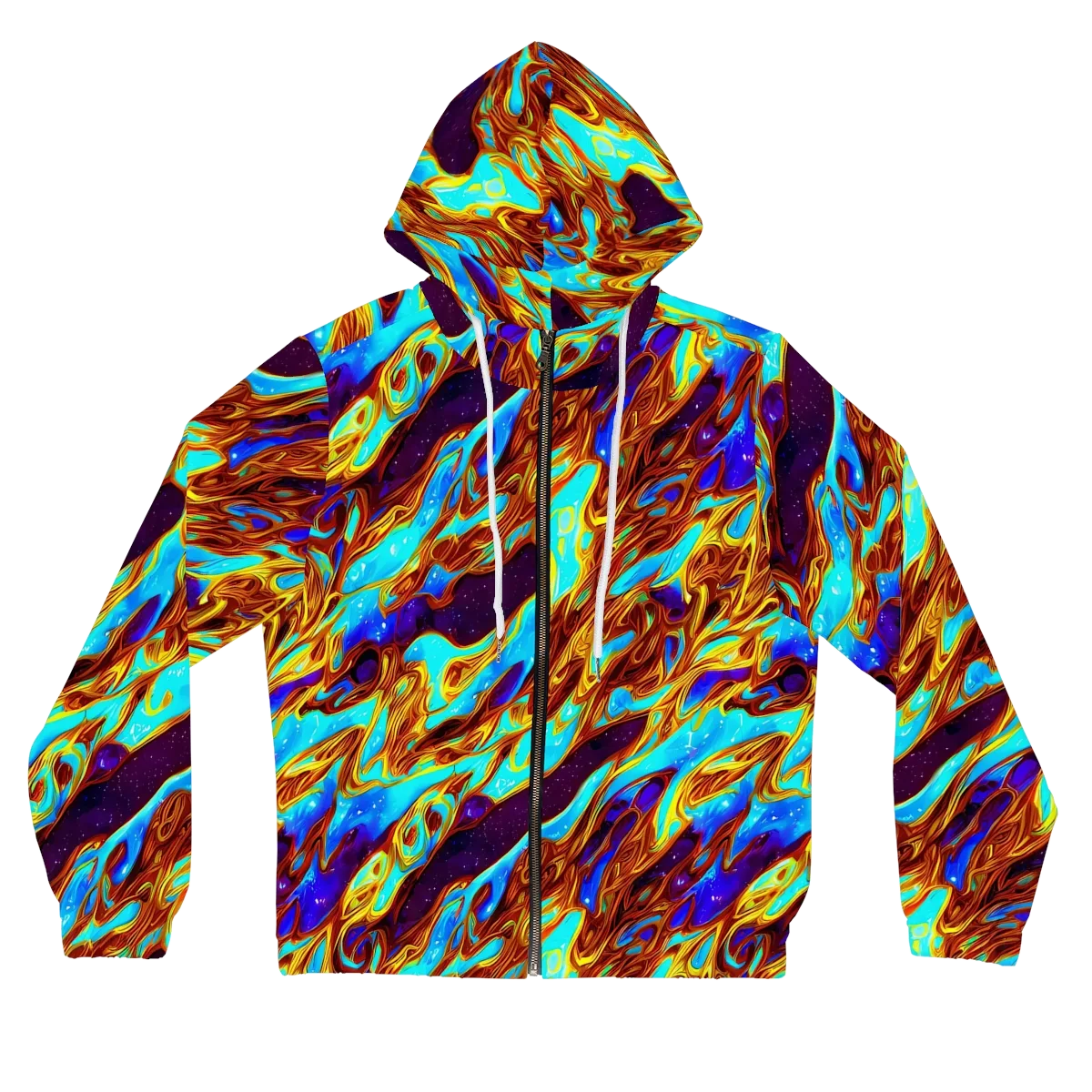 Liquid Supernova on Women's Full-Zip Hoodie — Front