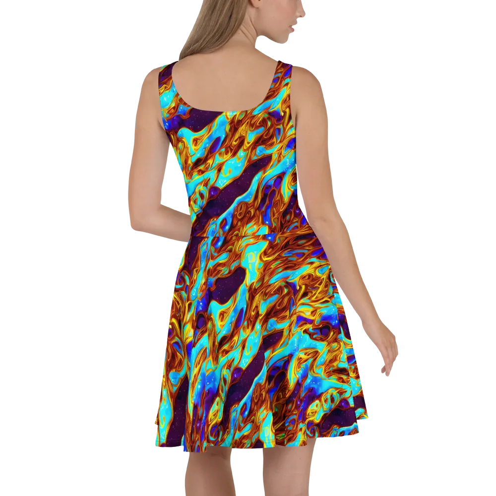 Liquid Supernova on Skater Dress — Back