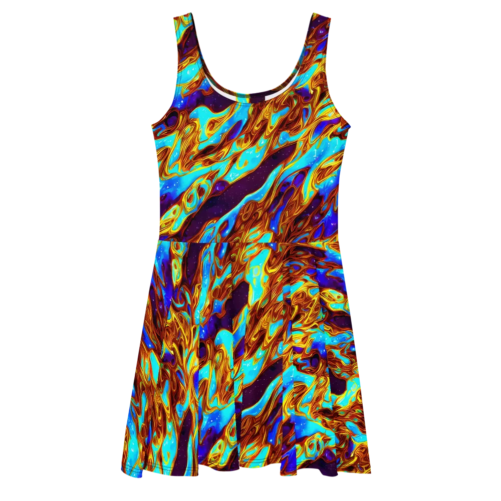 Liquid Supernova on Skater Dress — Front
