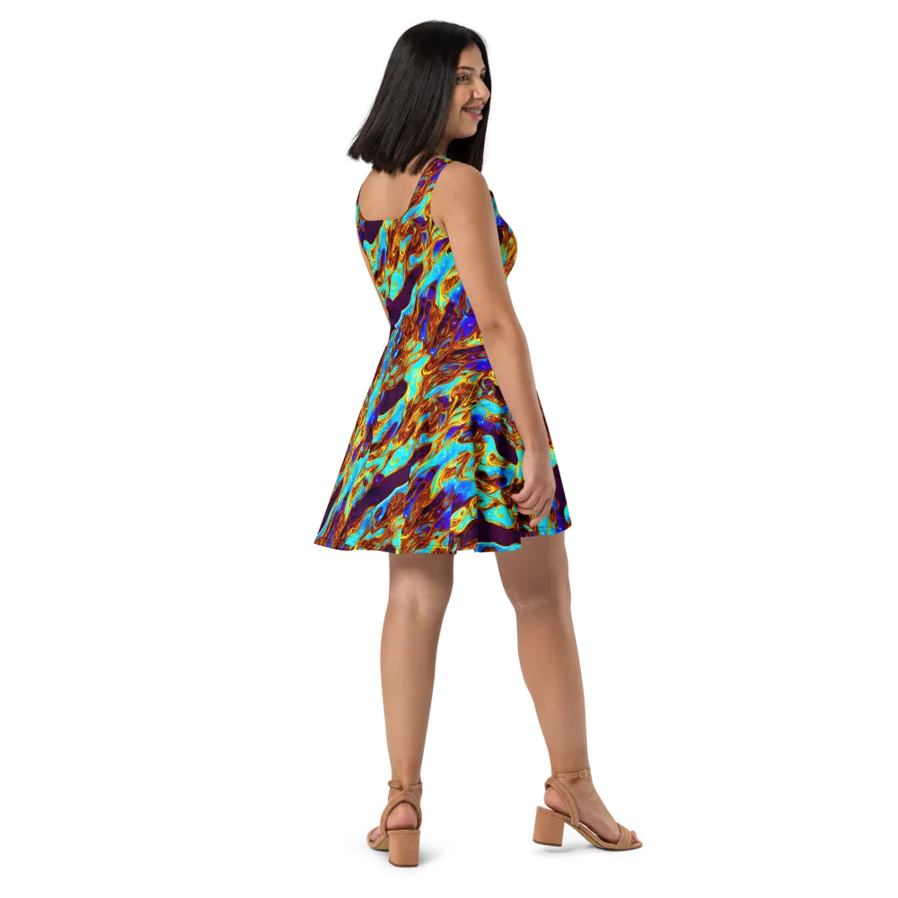 Liquid Supernova on Skater Dress — Right