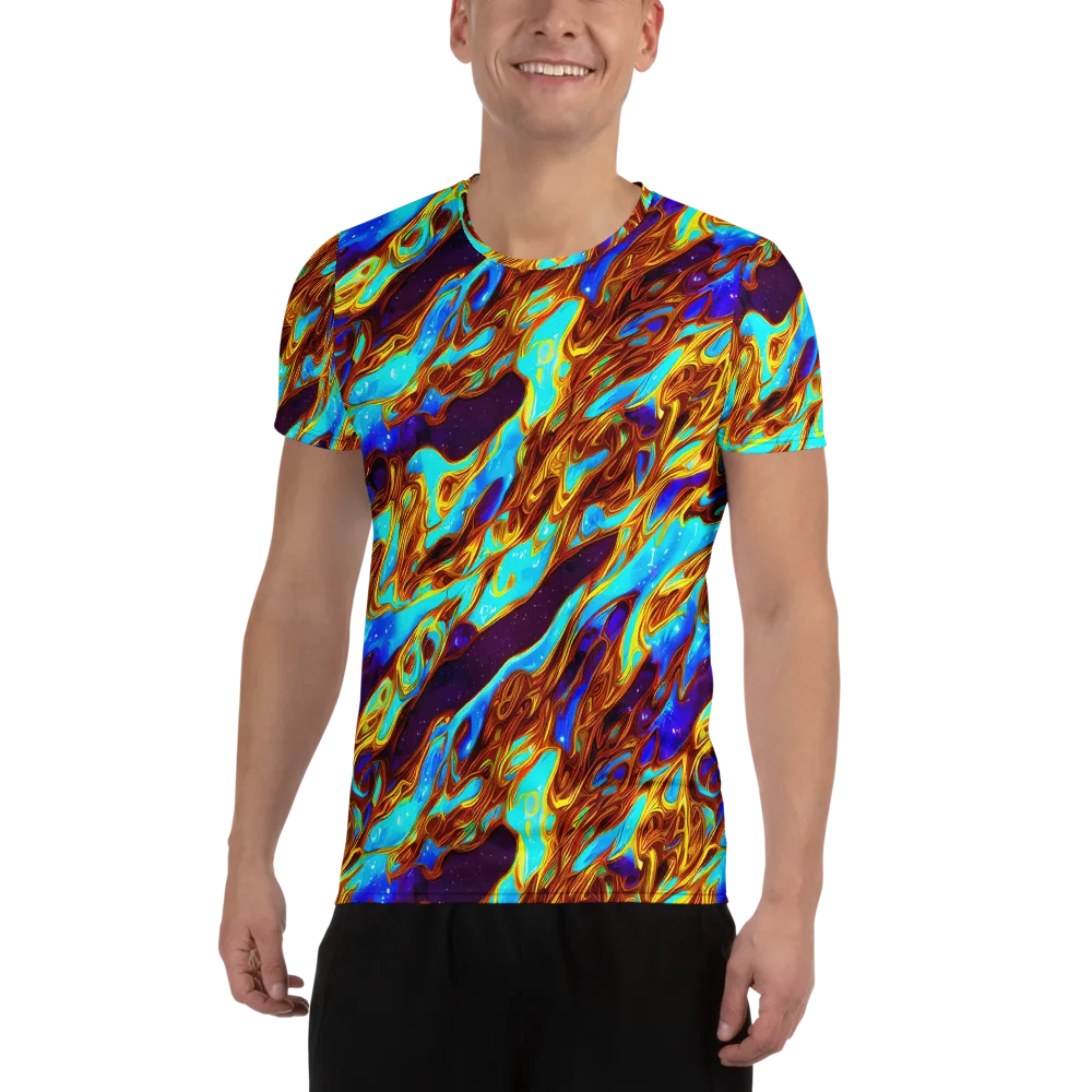 Liquid Supernova on Men's Athletic T-Shirt — Front
