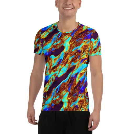 Liquid Supernova on a Men's Athletic T-Shirt