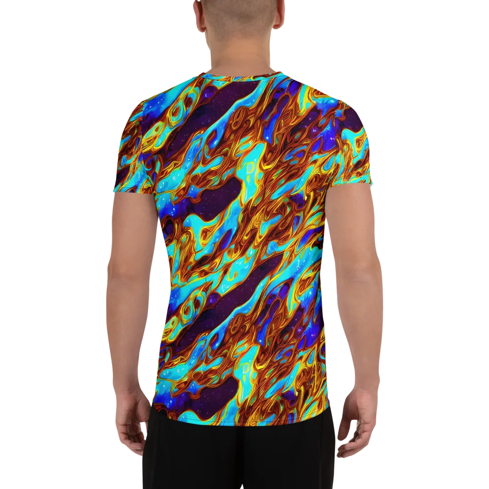 Liquid Supernova on Men's Athletic T-Shirt — Back