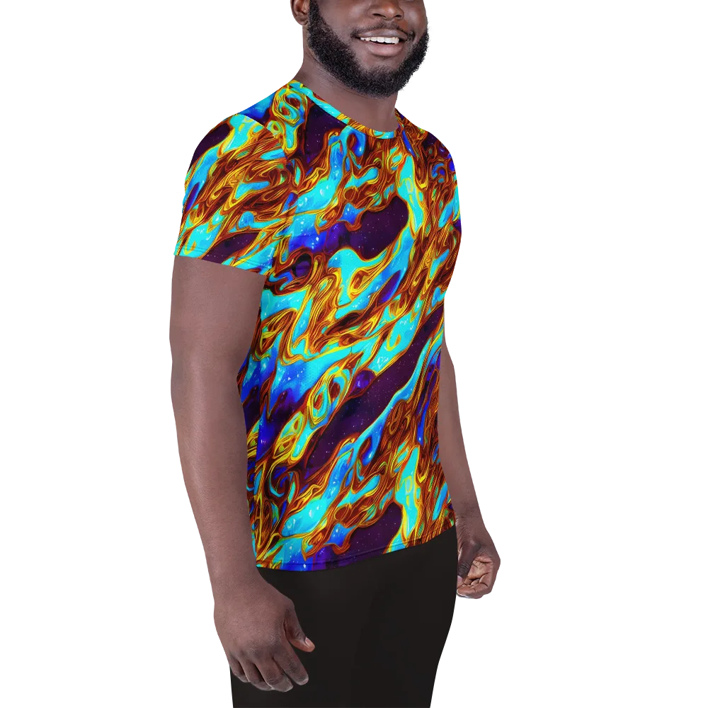 Liquid Supernova on Men's Athletic T-Shirt — Right