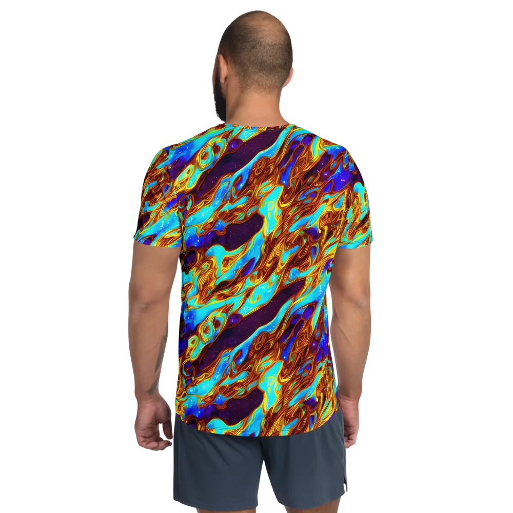 Liquid Supernova on Men's Athletic T-Shirt — Back