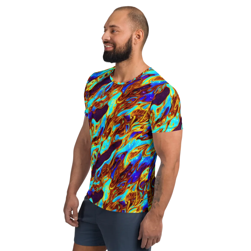 Liquid Supernova on Men's Athletic T-Shirt — Left