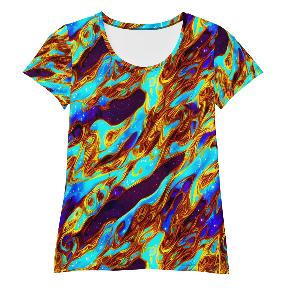 Liquid Supernova on Women's Athletic T-Shirt — Front