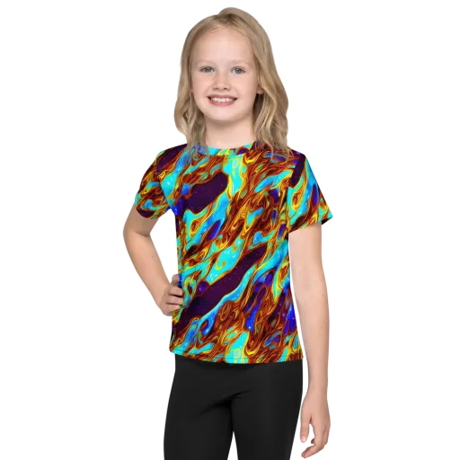 Liquid Supernova on a Kids Crew Neck T-Shirt