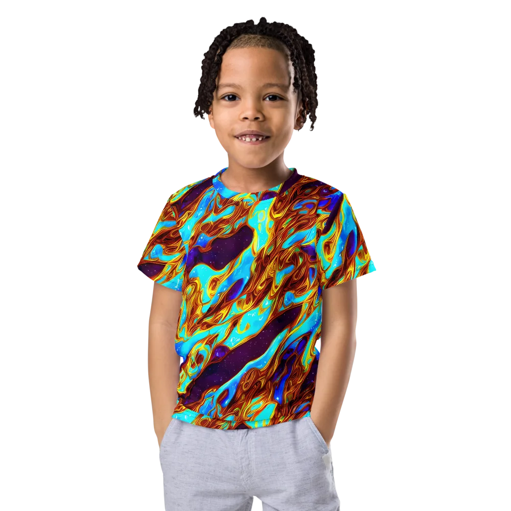 Liquid Supernova on Kids Crew Neck T-Shirt — Front